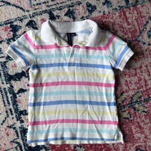 Janie and Jack Multicolor Striped Polo Shirt